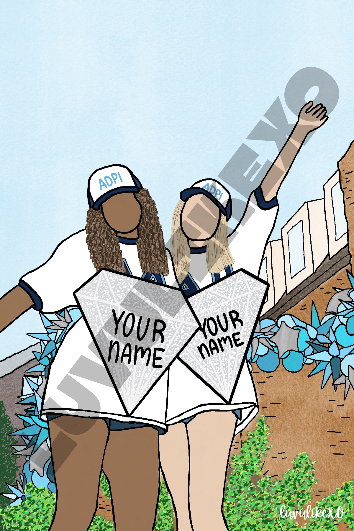 Personalized Bid Day Duo - Arkansas ADPi