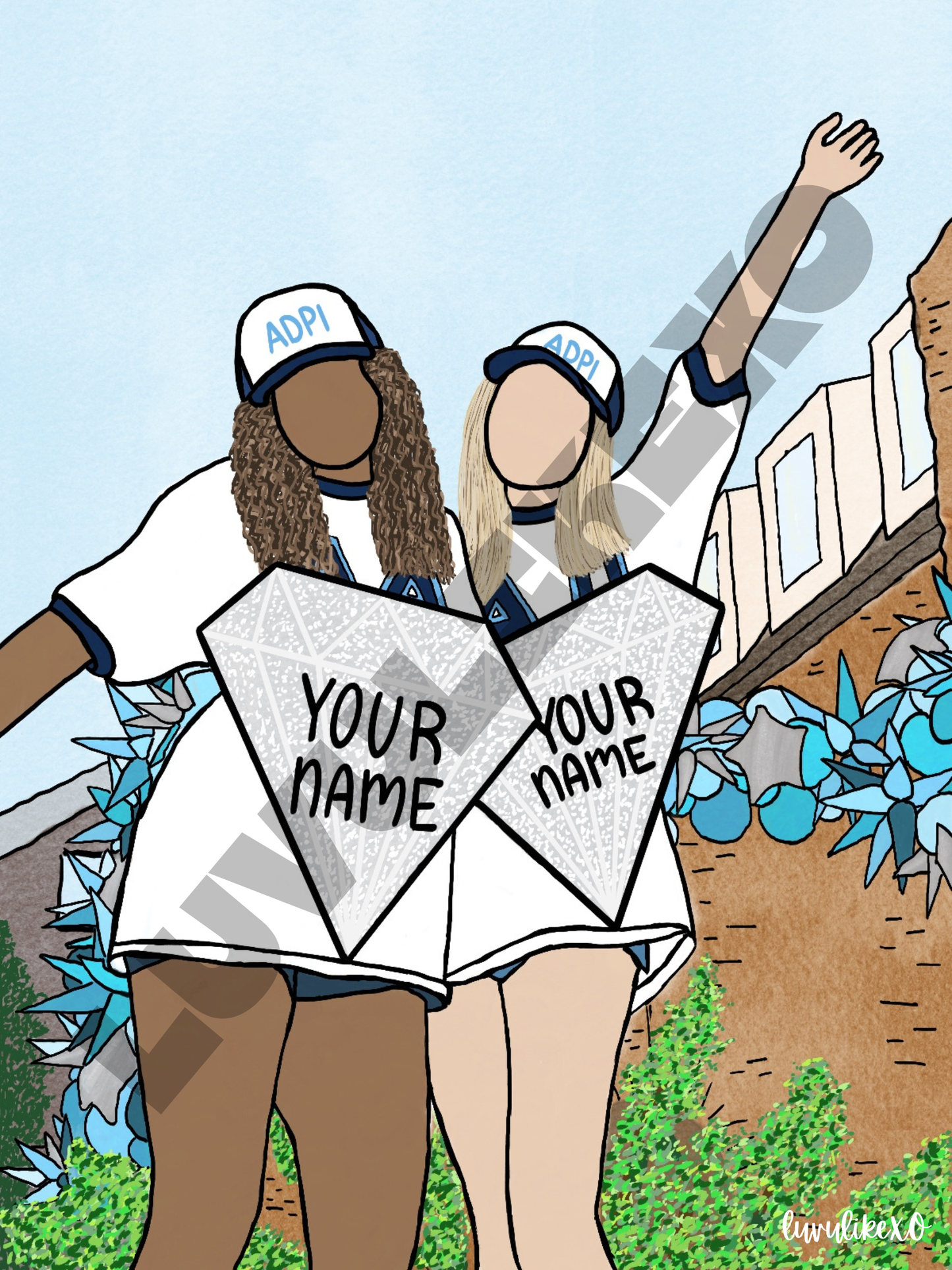 Personalized Bid Day Duo - Arkansas ADPi