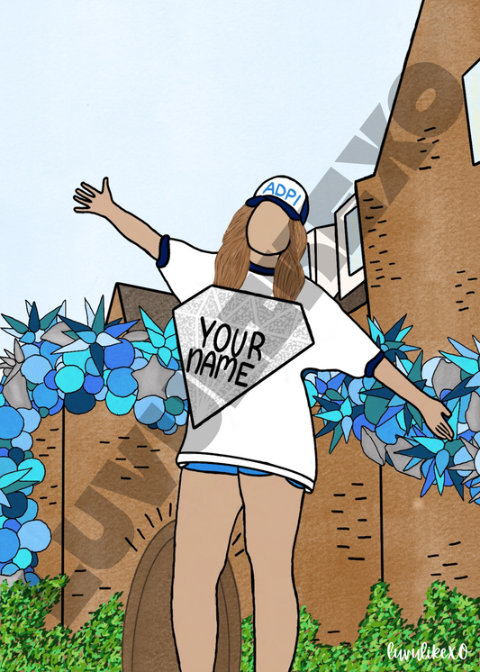 Personalized Bid Day Solo - Arkansas ADPi